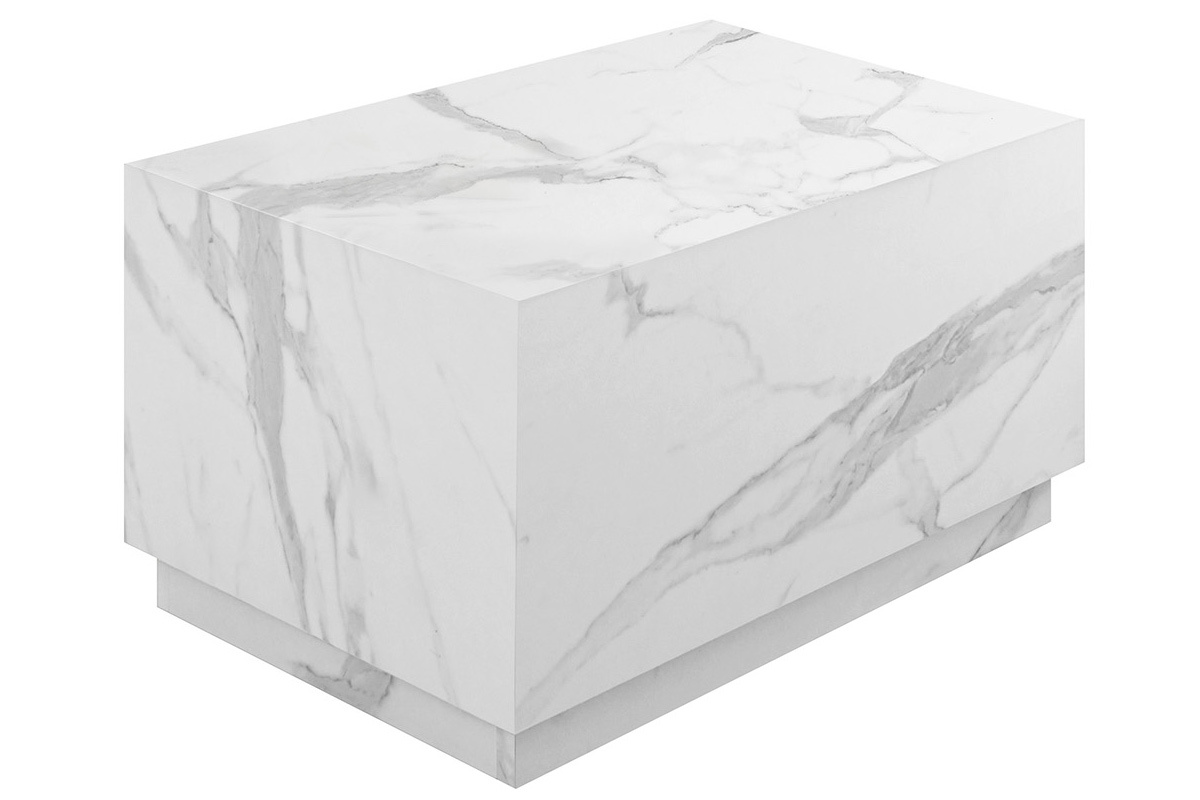 Table basse bloc design effet marbre L79 cm SCENA