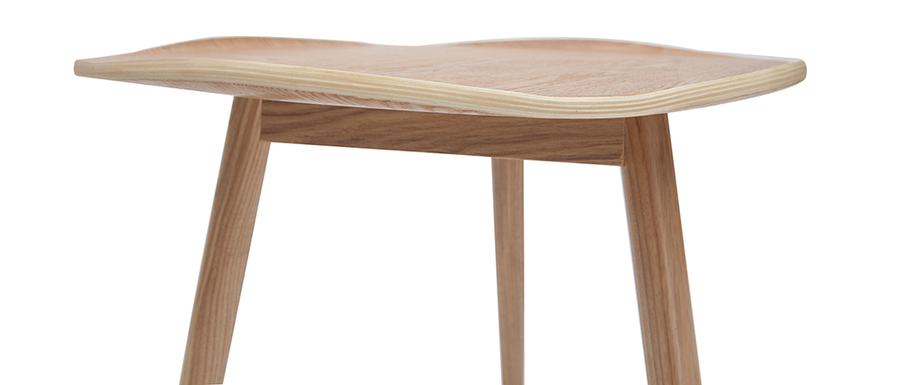 Table basse bois en forme de feuille L60 cm PHYLL