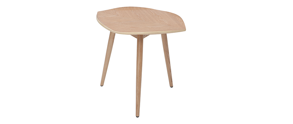 Table basse bois en forme de feuille L60 cm PHYLL