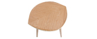 Table basse bois en forme de feuille L60 cm PHYLL