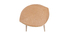 Table basse bois en forme de feuille L60 cm PHYLL