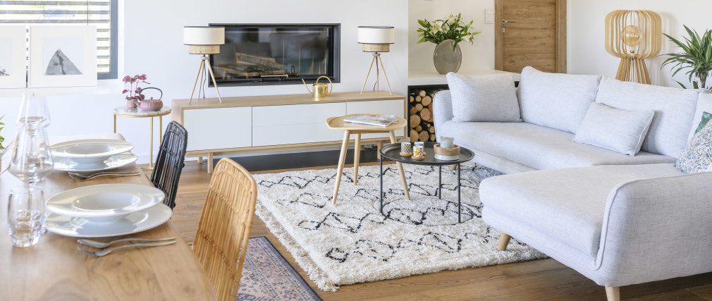 Table basse bois en forme de feuille L60 cm PHYLL