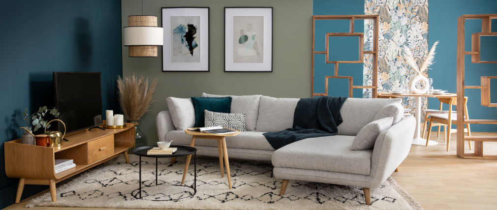 Table basse bois en forme de feuille L60 cm PHYLL