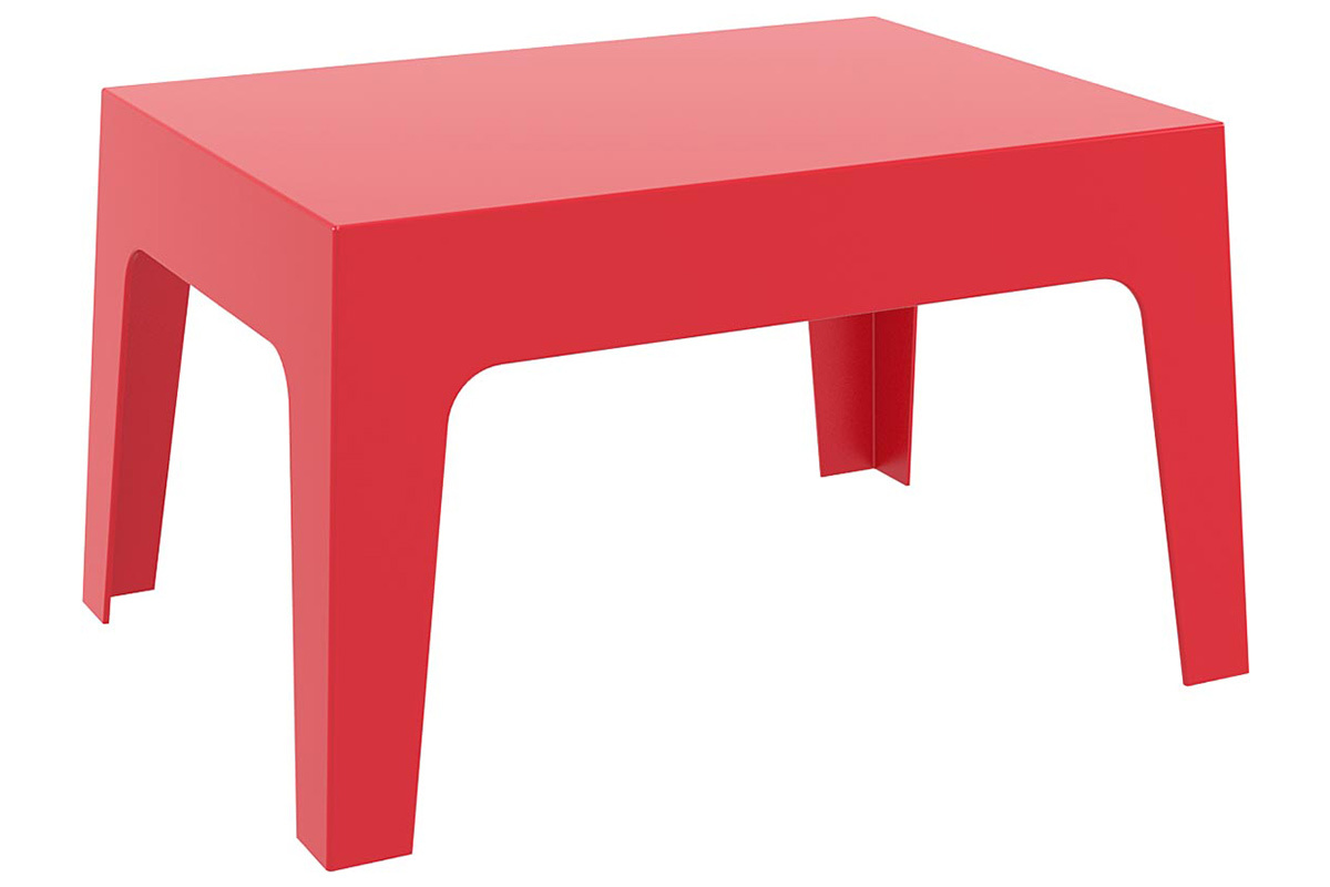 Table basse de jardin design rouge LALI