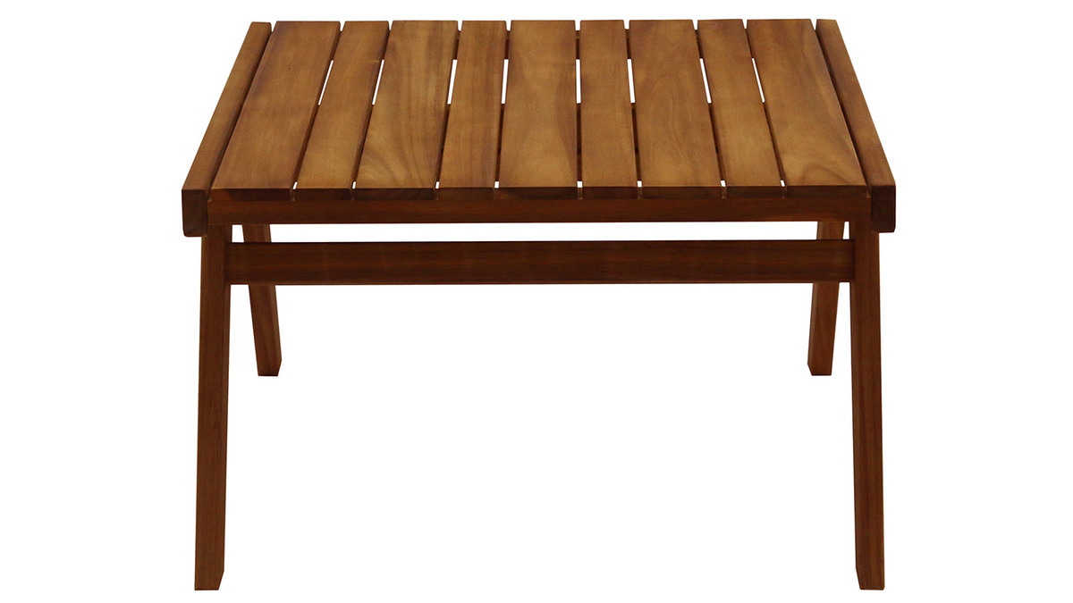 Table basse de jardin en bois massif L65 cm TIDAK