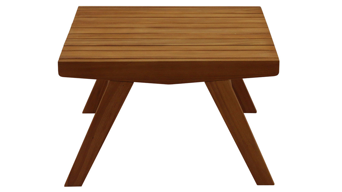 Table basse de jardin en bois massif L65 cm TIDAK