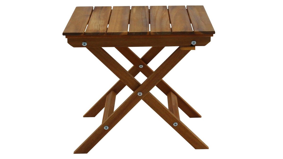 Table basse de jardin pliante en bois massif L40 cm ITZA