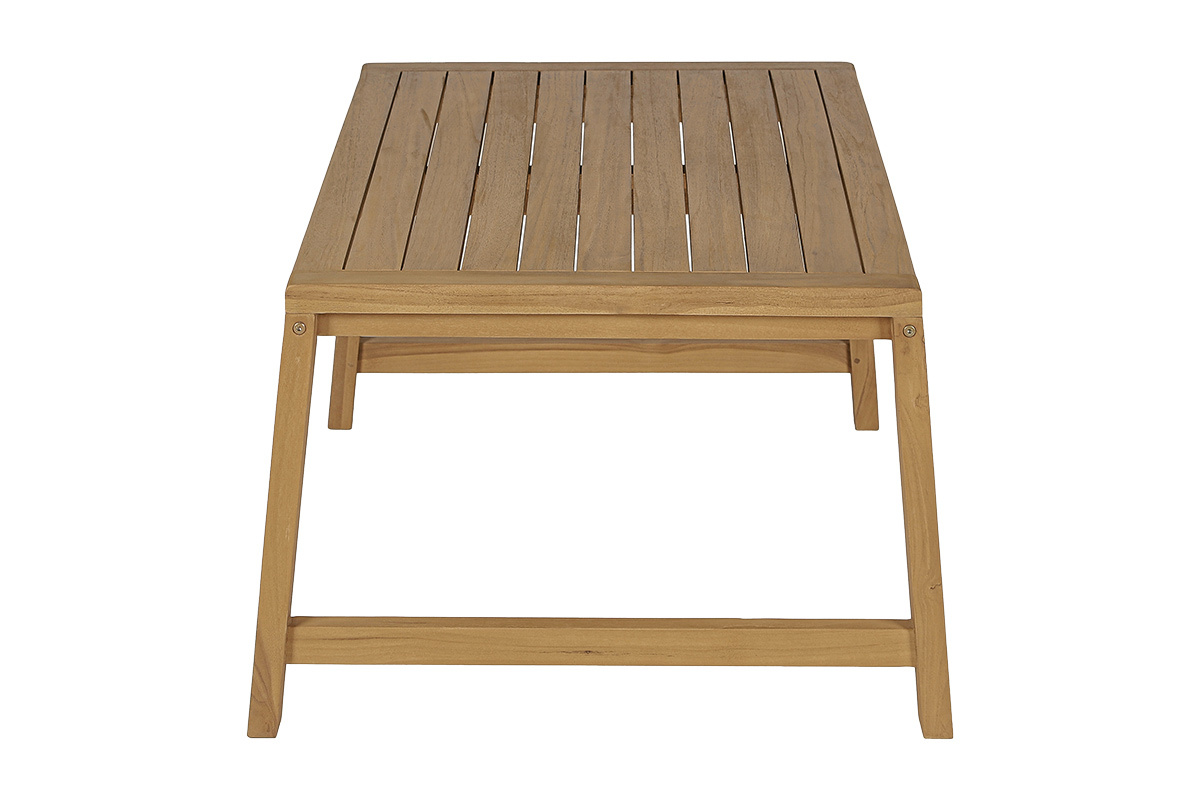 Table basse de jardin rectangulaire en bois teck massif L100 cm SUNDA