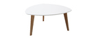 Table basse design blanc L80 cm EKKA