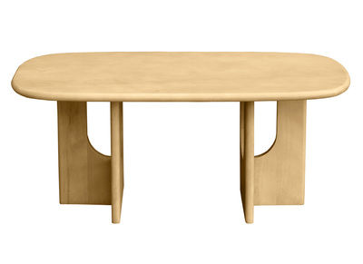 Table basse design bois clair manguier massif L100 cm MASSARI