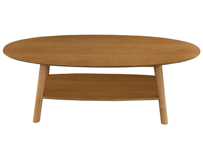 Table basse design bois ovale YOKO
