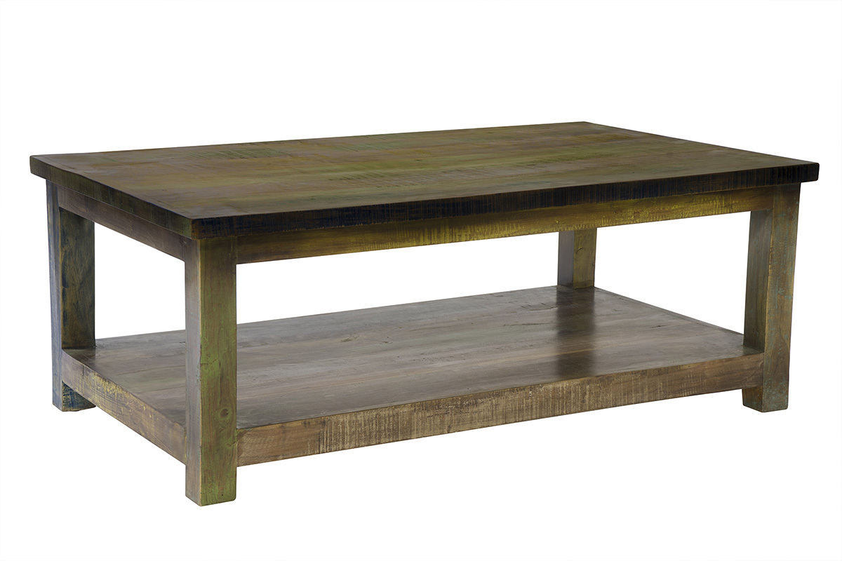 Table basse design bois recycl� MAYOTTE