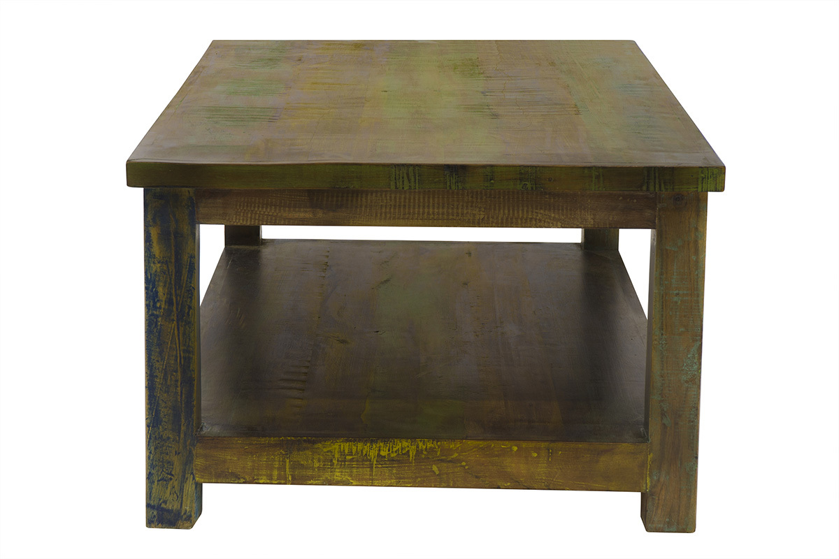 Table basse design bois recycl� MAYOTTE