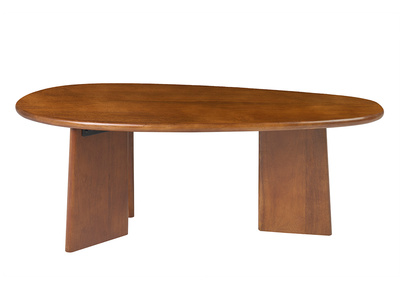 Table basse design en bois manguier massif teint&eacute; L100 cm WONKA
