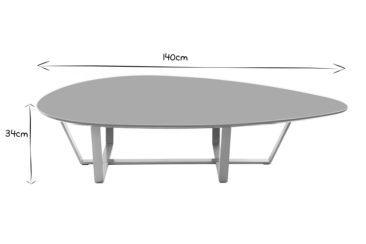 Table basse design gris MILLA