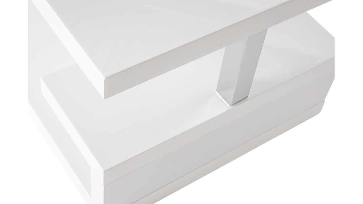 Table basse design laque blanche REX