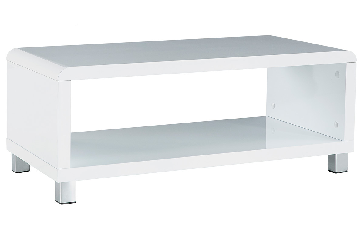 Table basse design laque blanche ROXY