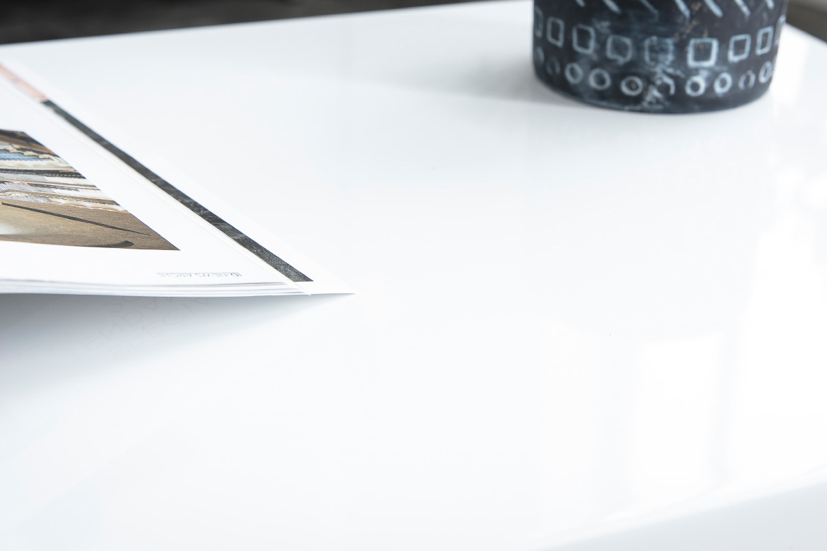 Table basse design laque blanche ROXY
