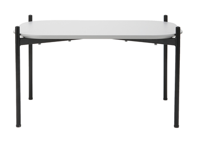 Table basse design m&eacute;tal gris 50x75 cm SEGA