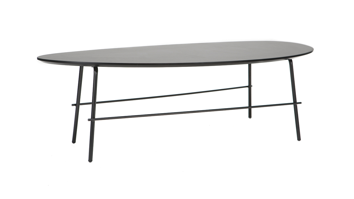 Table basse design mtal noir 131 cm BLOOM