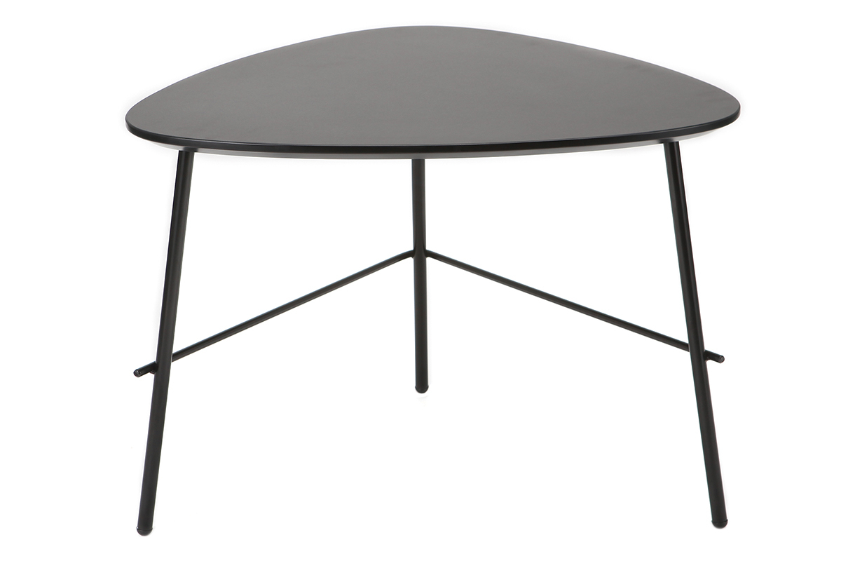 Table basse design m�tal noir L60 cm BLOOM