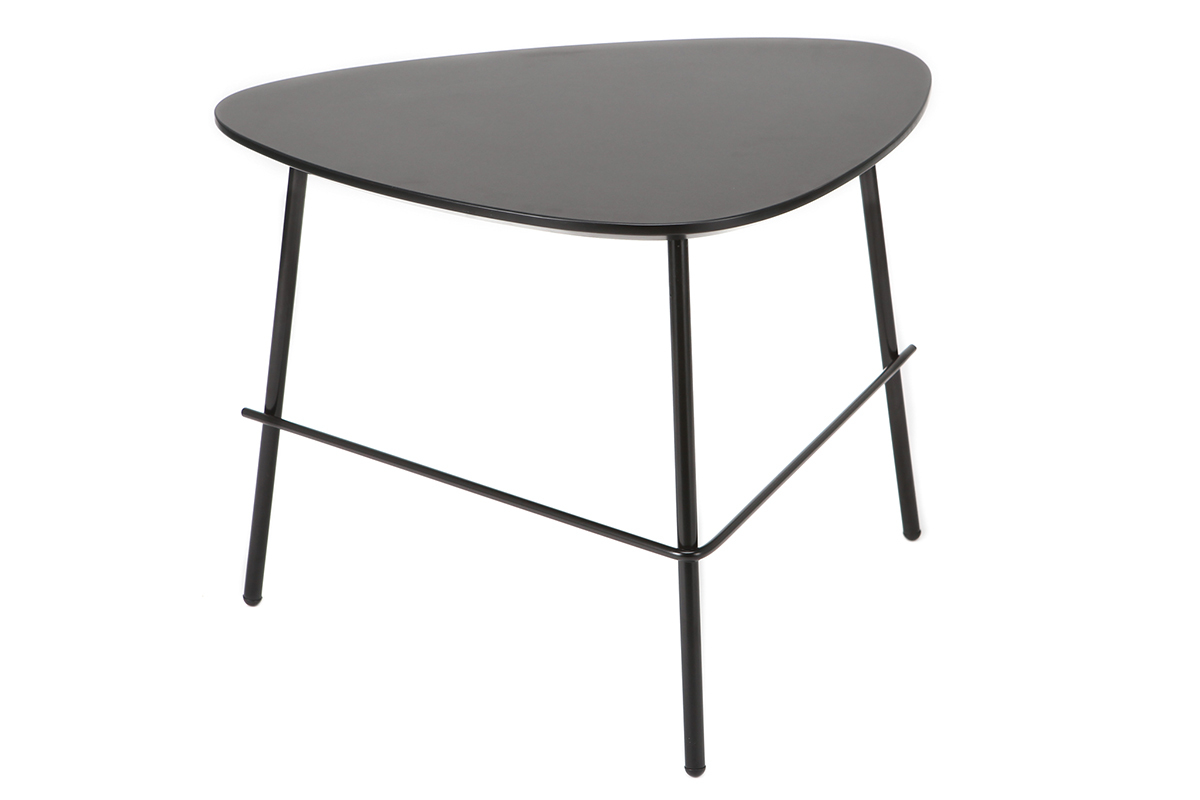 Table basse design m�tal noir L60 cm BLOOM
