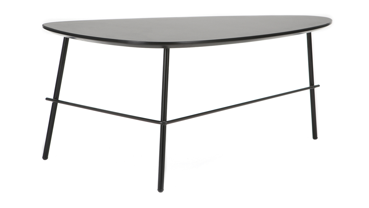 Table basse design mtal noir L93 cm BLOOM