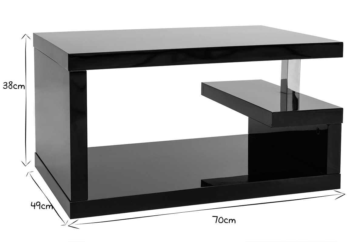 Table basse design noire REX