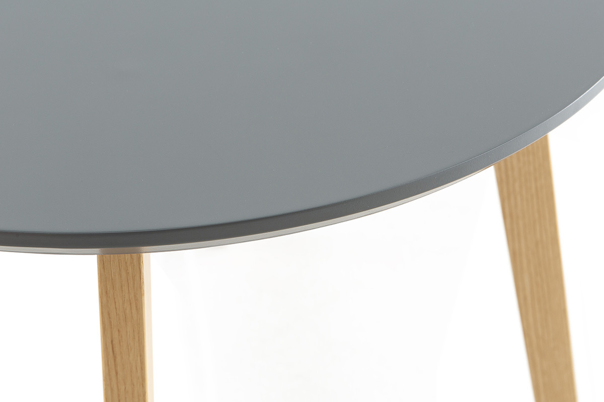 Table basse design ronde 50 cm gris mat SARA