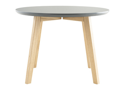 Table basse design ronde 50cm gris mat SARA
