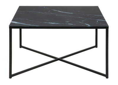 Table basse effet marbre noir ALCINO