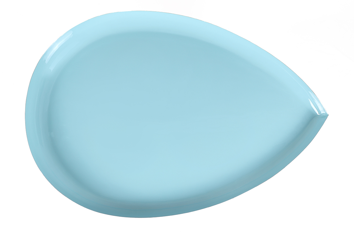 Table basse goutte en acier laqu� bleu clair L80 cm DROP