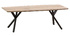 Table basse industrielle effet ch&ecirc;ne et m&eacute;tal L120 cm HYGGE