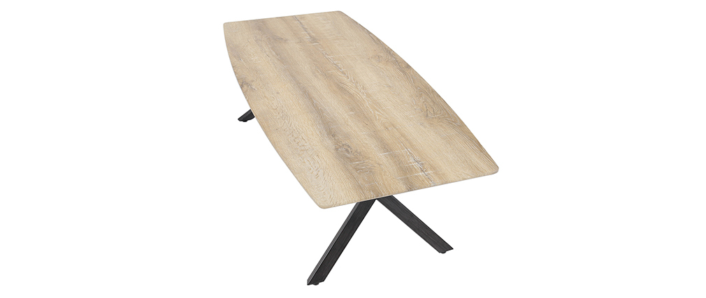 Table basse industrielle effet ch�ne et m�tal L120 cm HYGGE