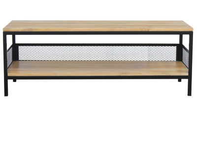 Table basse industrielle manguier massif et m&eacute;tal RACK