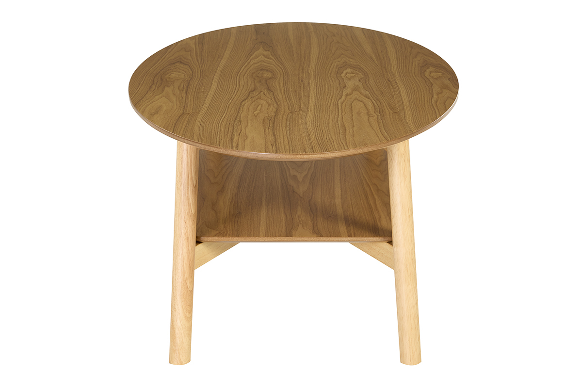 Table basse ovale en bois clair L120 cm HANAE