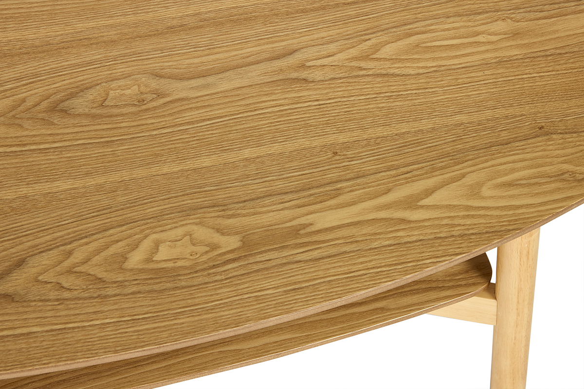 Table basse ovale en bois clair L120 cm HANAE