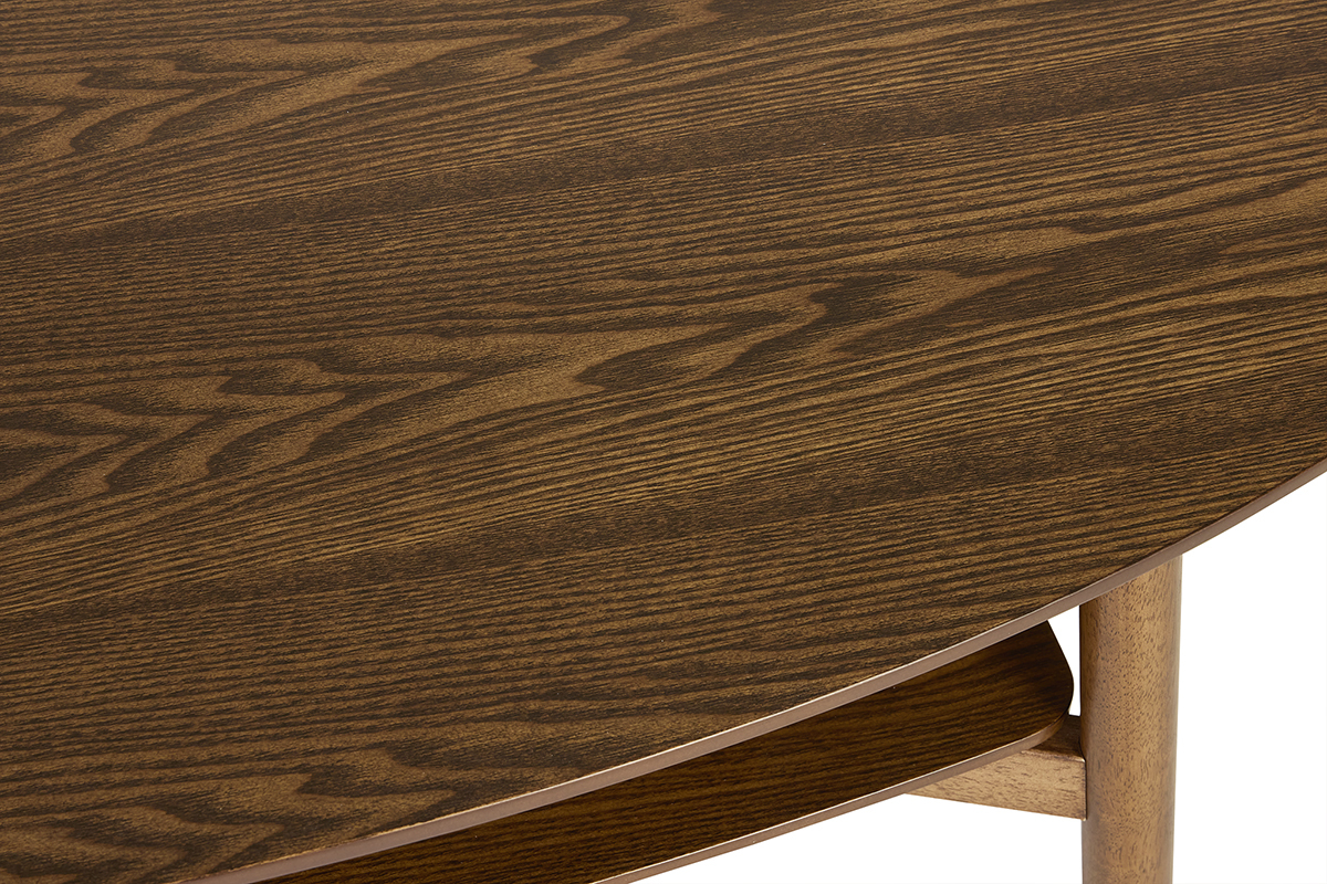 Table basse ovale en bois fonc� L120 cm HANAE