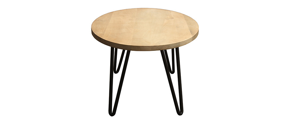 Table basse ovale en manguier massif L100 cm VIBES