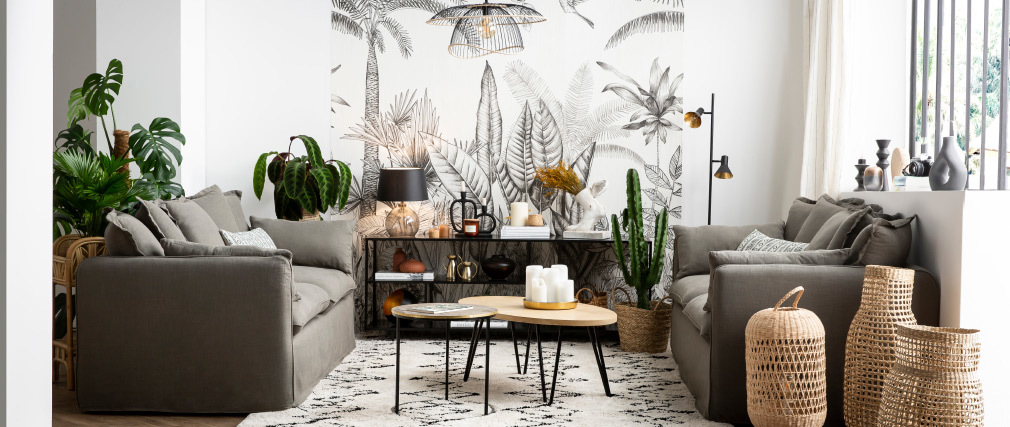 Table basse ovale en manguier massif L100 cm VIBES