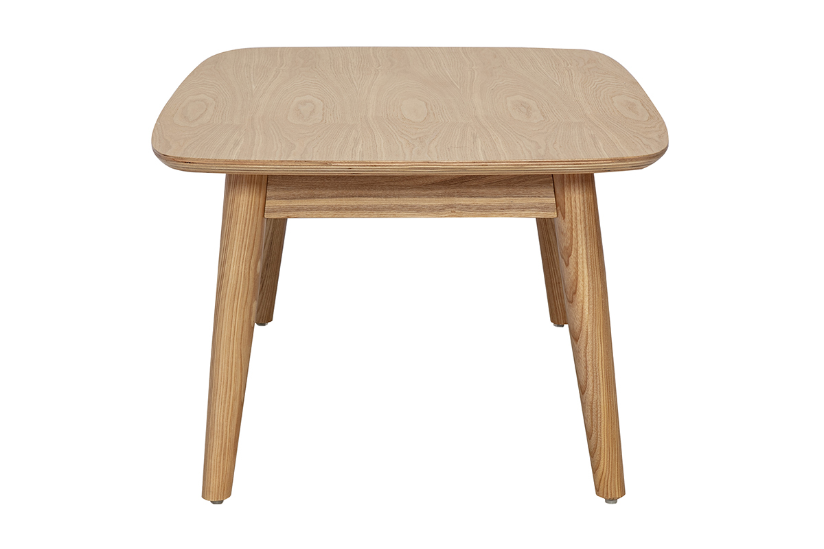 Table basse rectangulaire bois clair fr�ne L100 cm NORDECO