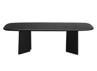 Table basse rectangulaire en bois manguier massif teint&eacute; noir L120 cm SOTA