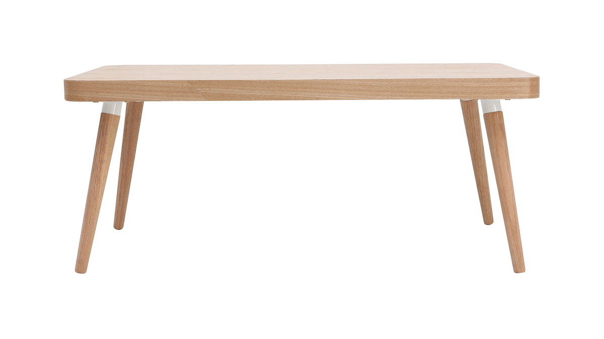 Table basse rectangulaire scandinave bois clair L95 cm TOTEM