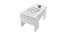 Table basse relevable design blanc laqu&eacute; brillant L92 cm COMO