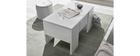 Table basse relevable design blanc laqu&eacute; brillant L92 cm COMO