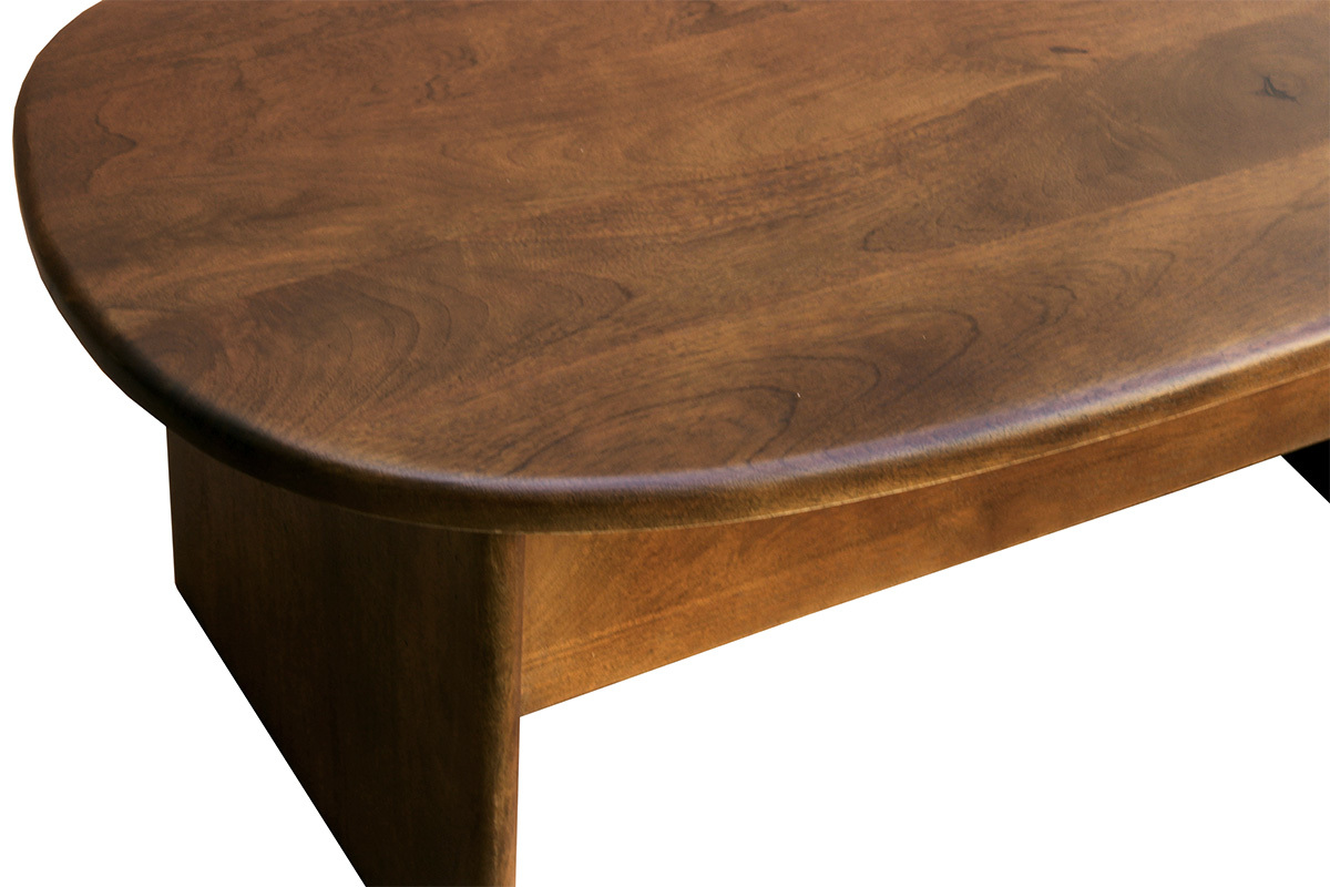 Table basse relevable design haricot avec rangement en bois manguier massif teint� L95 cm KOKOA