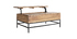 Table basse relevable industrielle manguier massif et métal L110 cm YPSTER