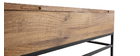 Table basse relevable industrielle manguier massif et métal L110 cm YPSTER