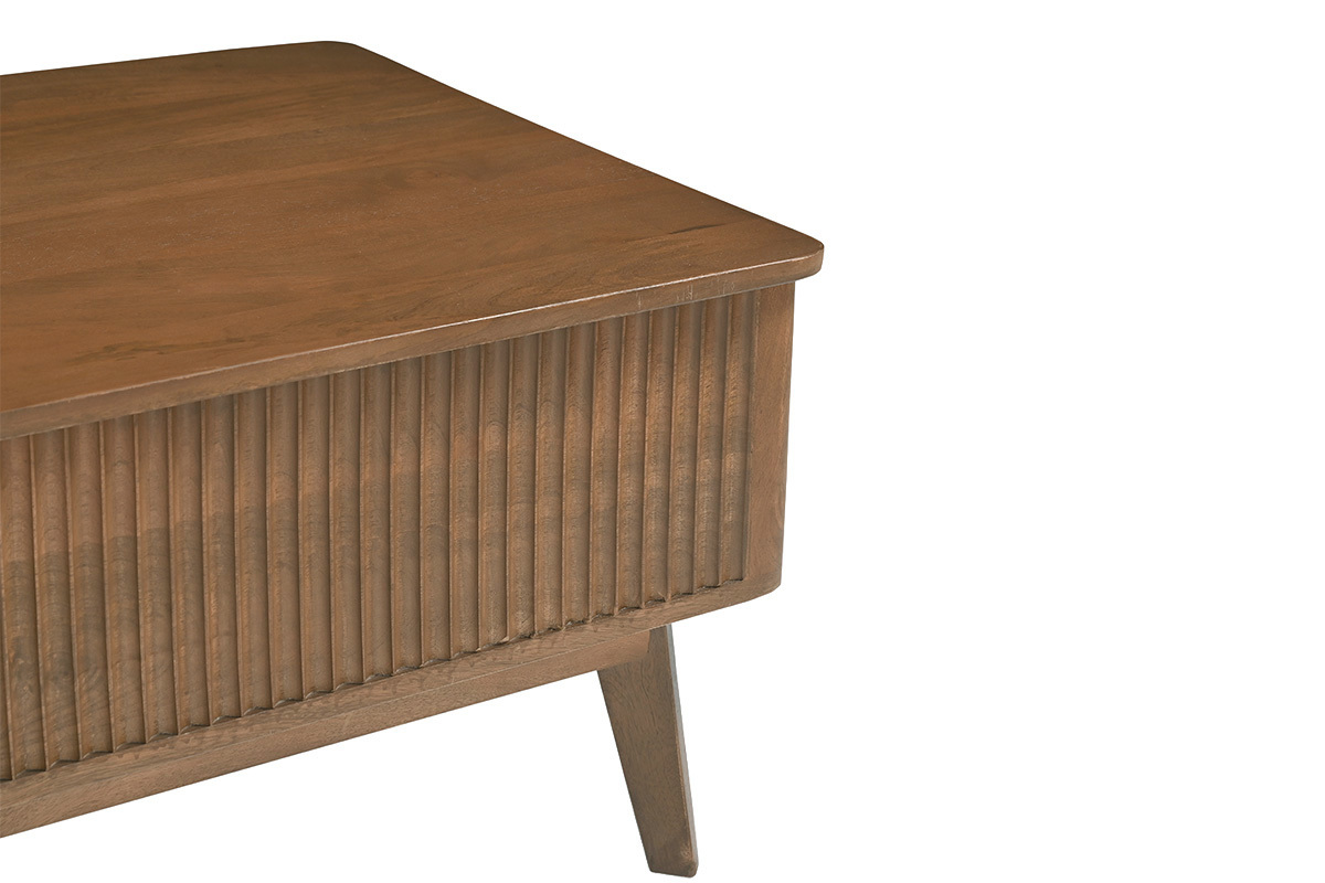 Table basse relevable rectangulaire bois fonc� manguier massif L100 cm ALDA