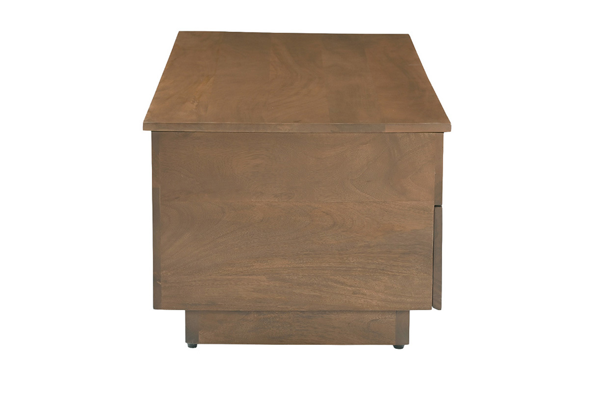 Table basse relevable rectangulaire bois fonc� manguier massif L102 cm NEXO